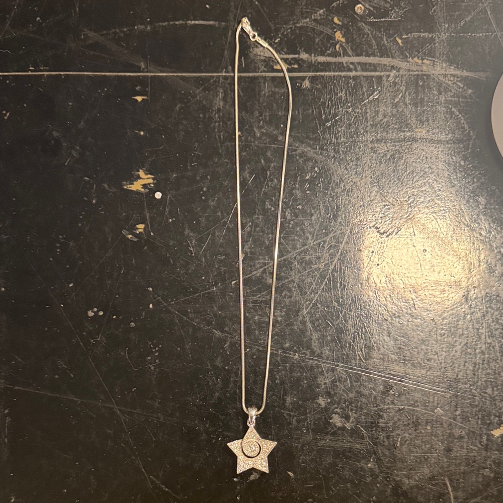 Silver and clear Star Pendant Necklace